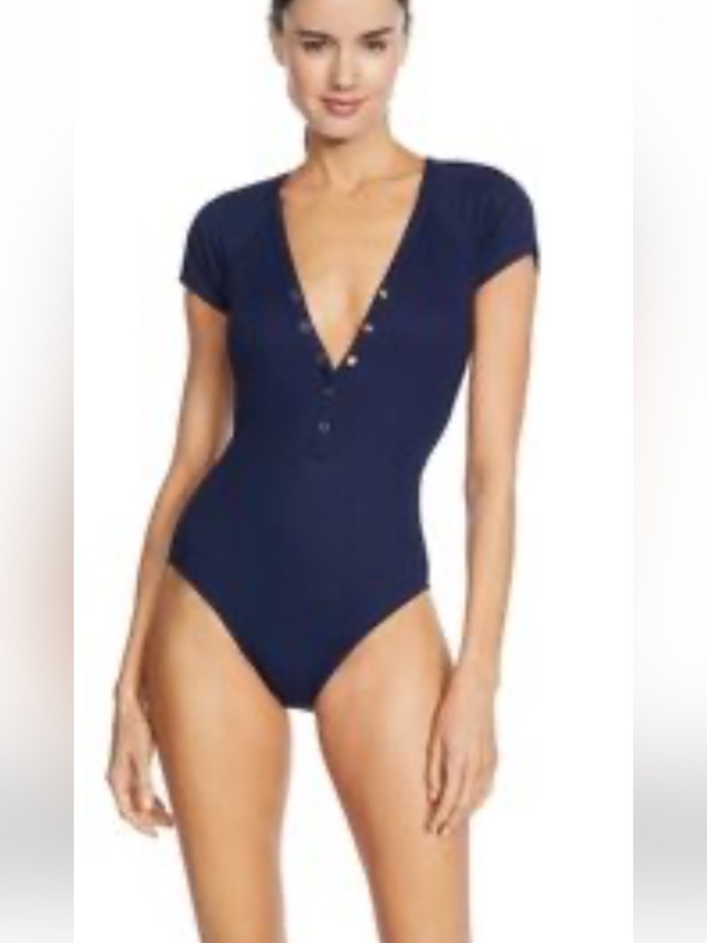 Robin Piccone Amy Raglan Navy One Piece Swimsuit